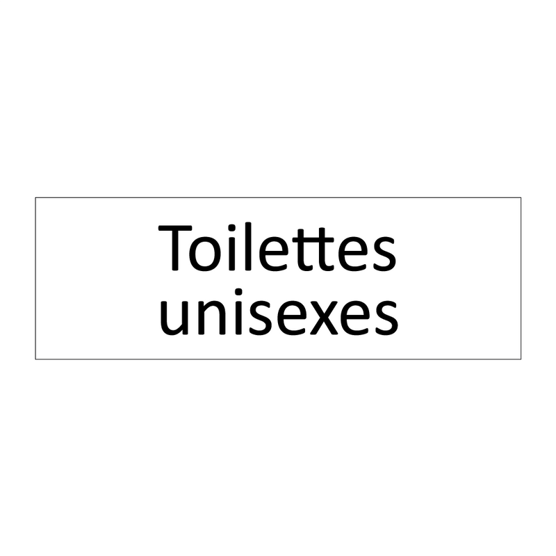 Toilettes unisexes