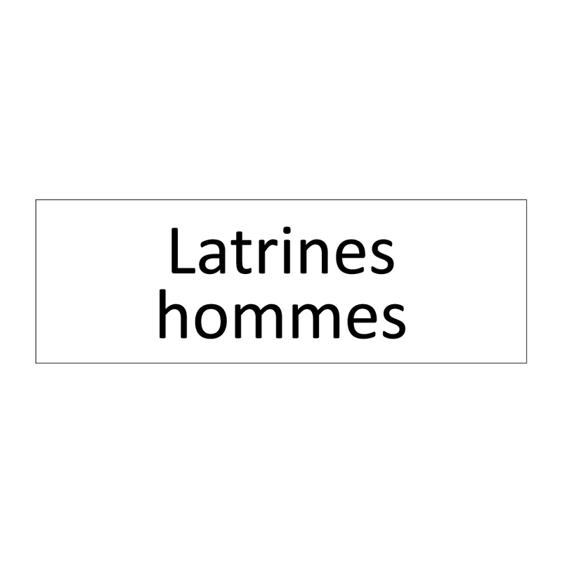 Latrines hommes