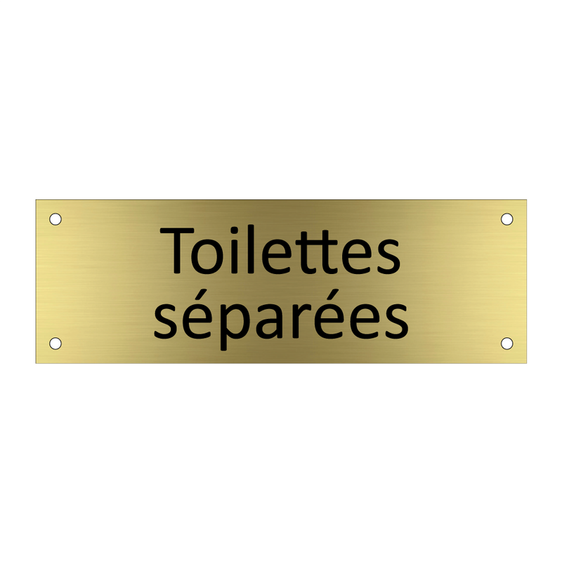 Toilettes séparées