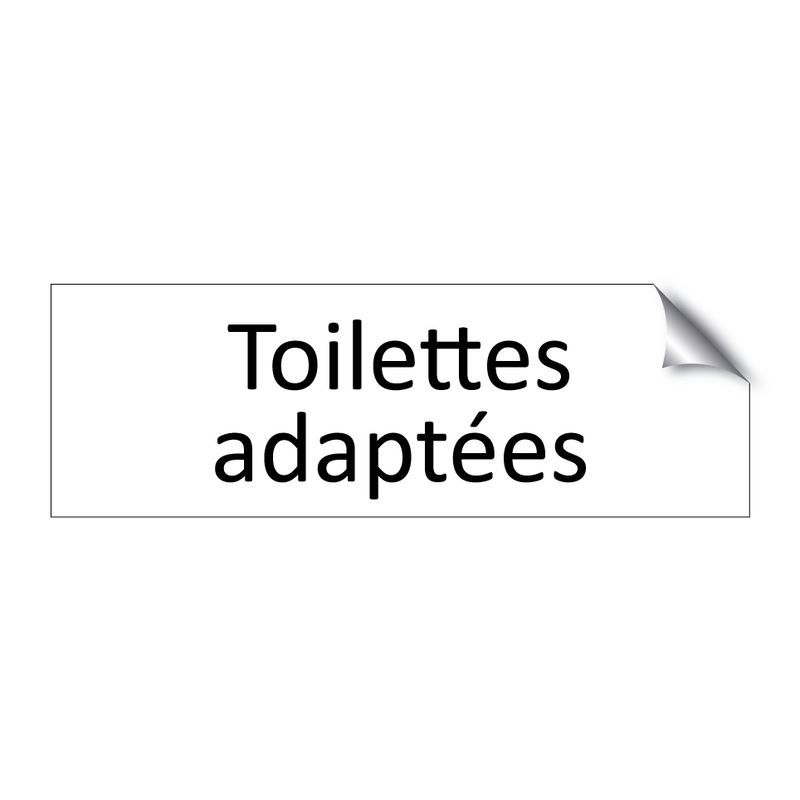 Toilettes adaptées