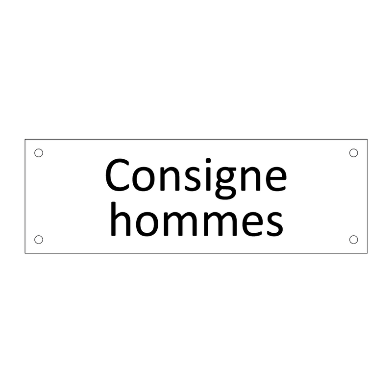 Consigne hommes