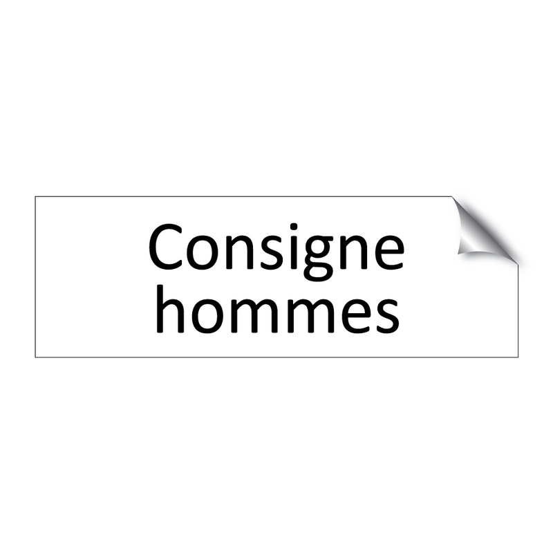 Consigne hommes