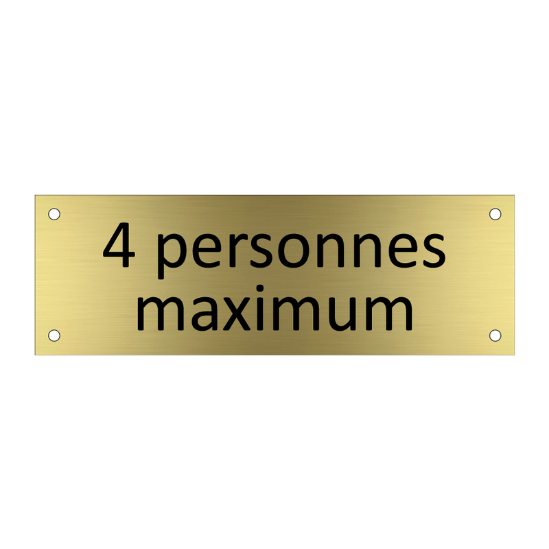 4 personnes maximum