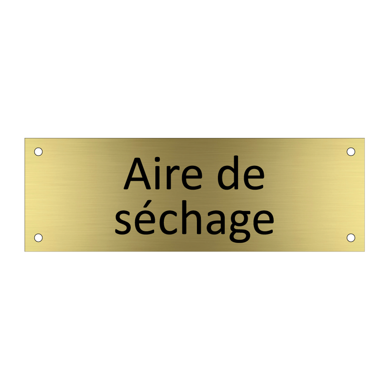 Aire de séchage