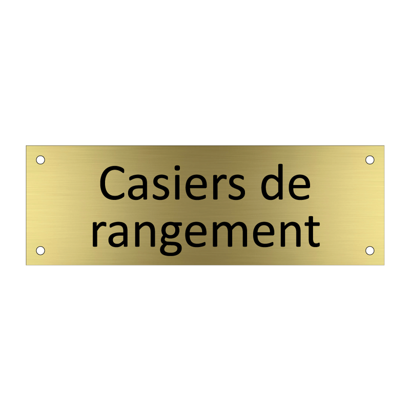 Casiers de rangement