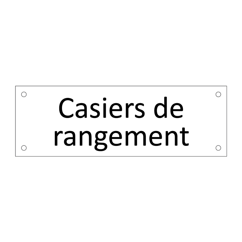 Casiers de rangement