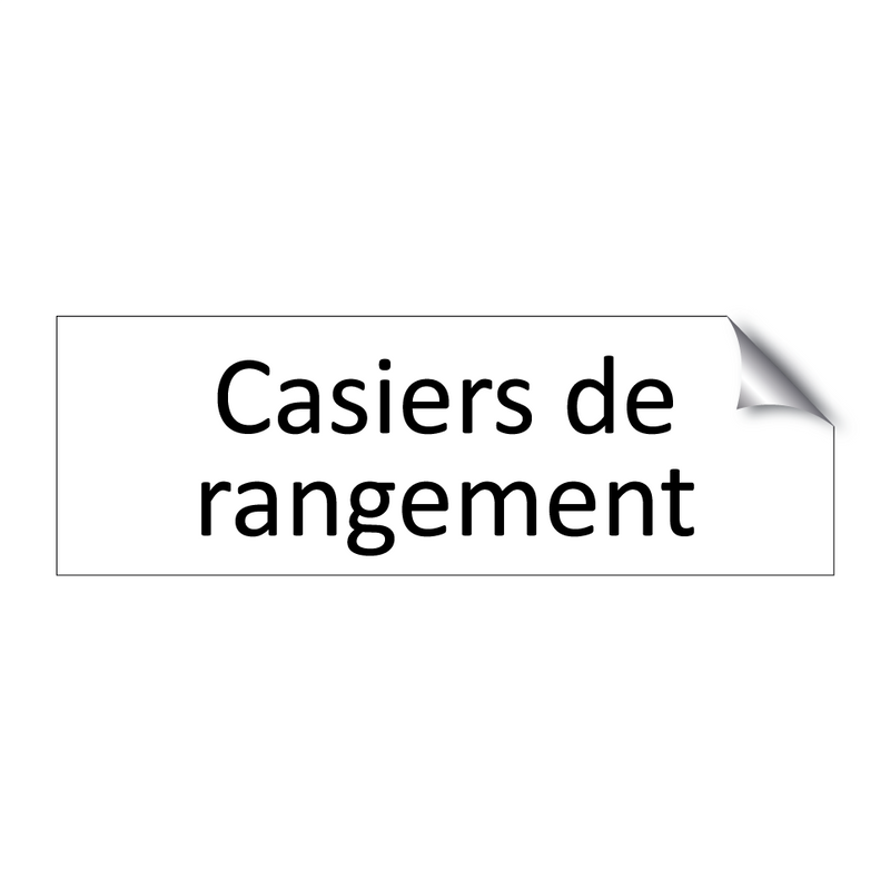 Casiers de rangement