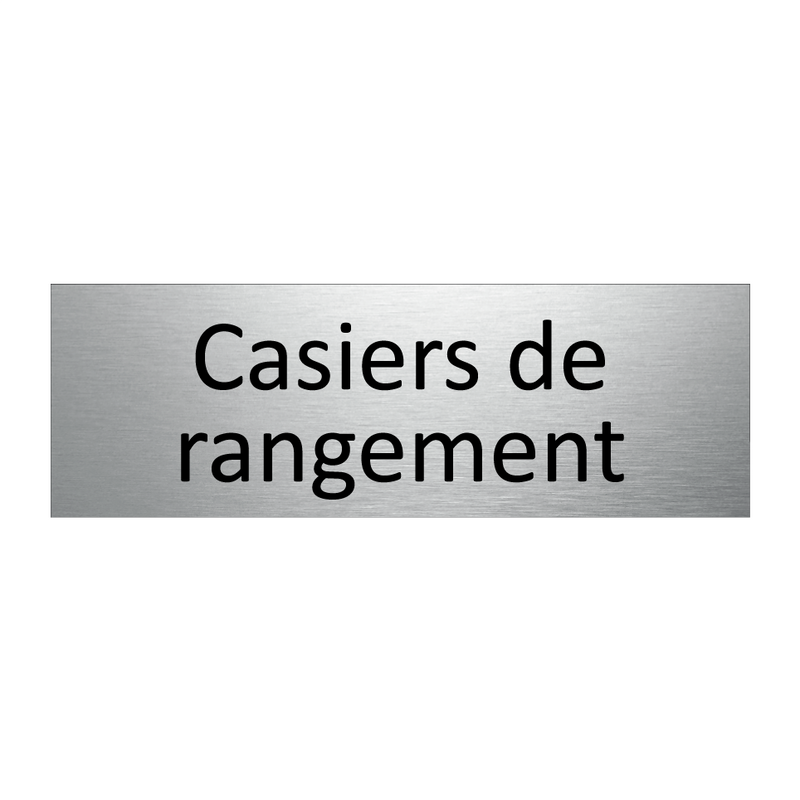 Casiers de rangement