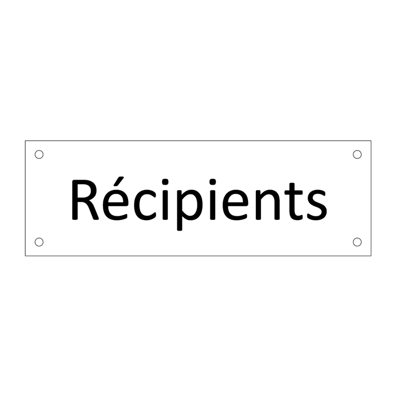 Récipients & Récipients & Récipients