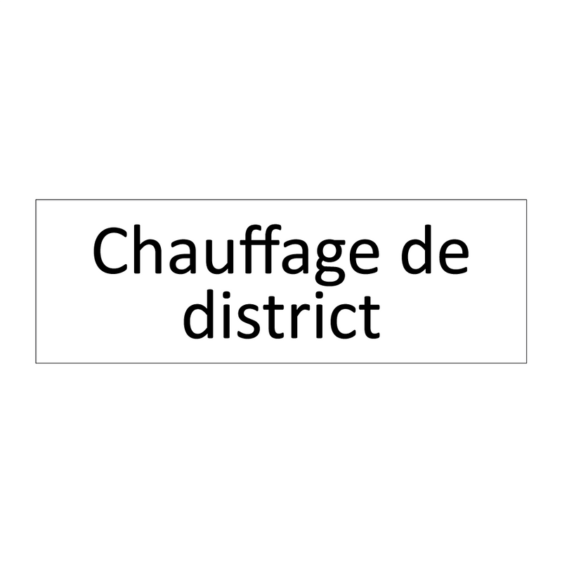 Chauffage de district