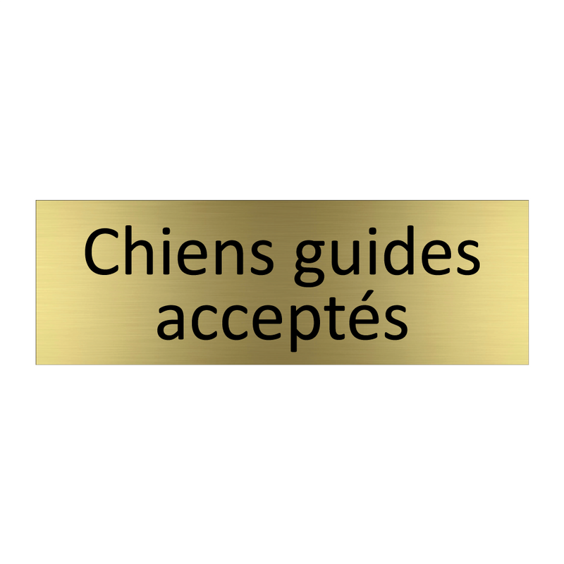 Chiens guides acceptés