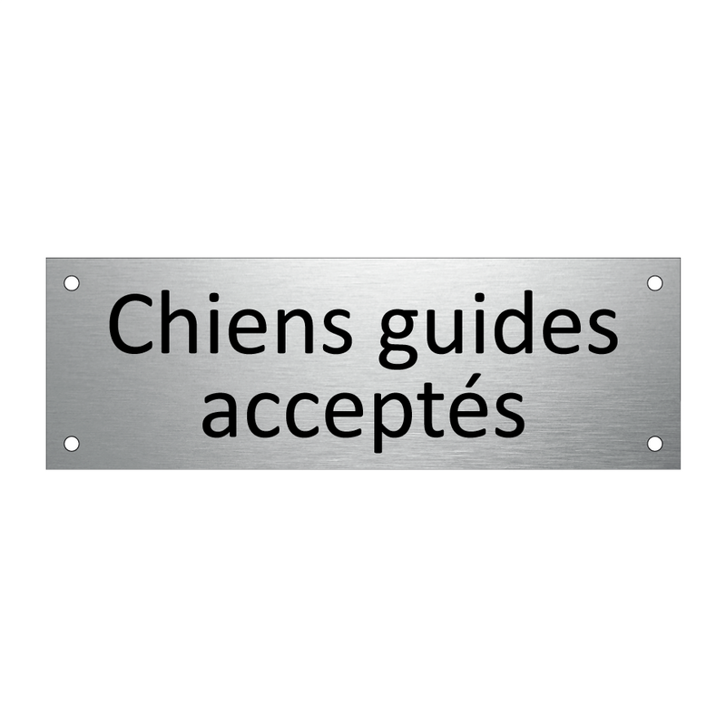 Chiens guides acceptés