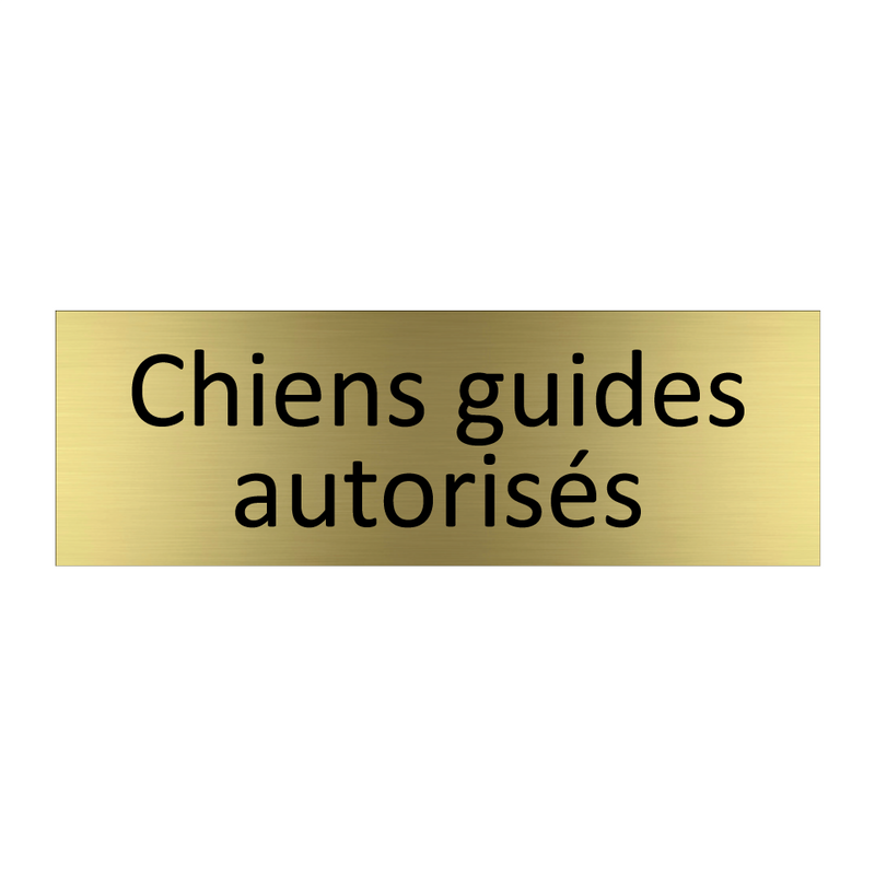 Chiens guides autorisés