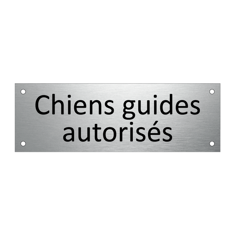 Chiens guides autorisés