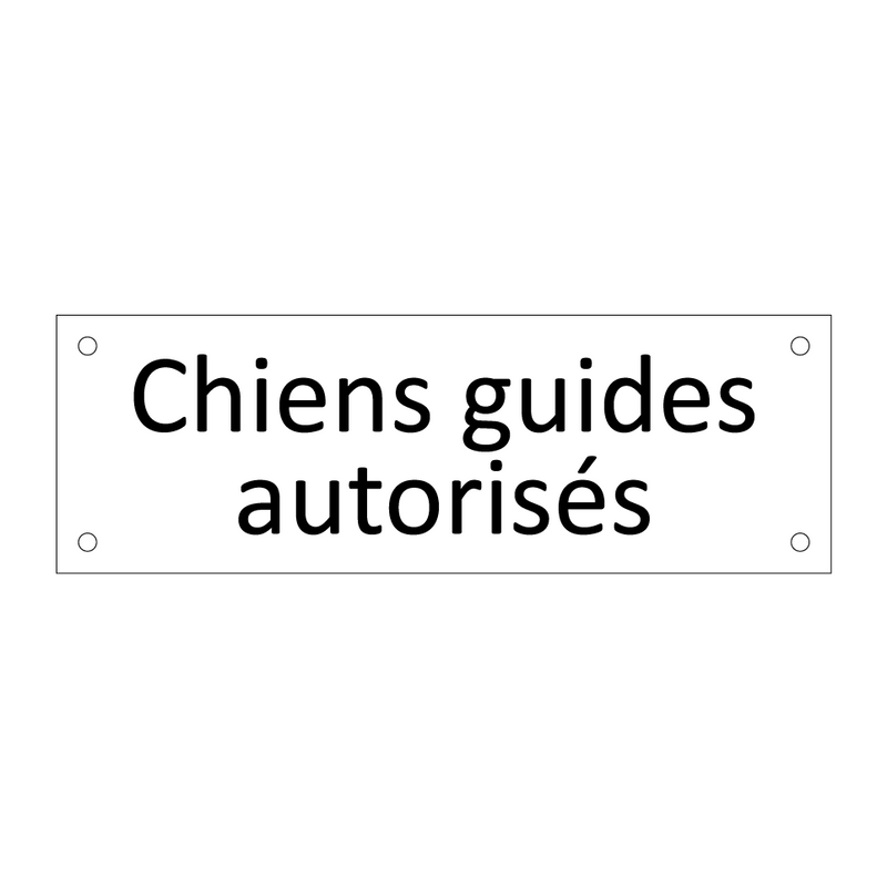 Chiens guides autorisés