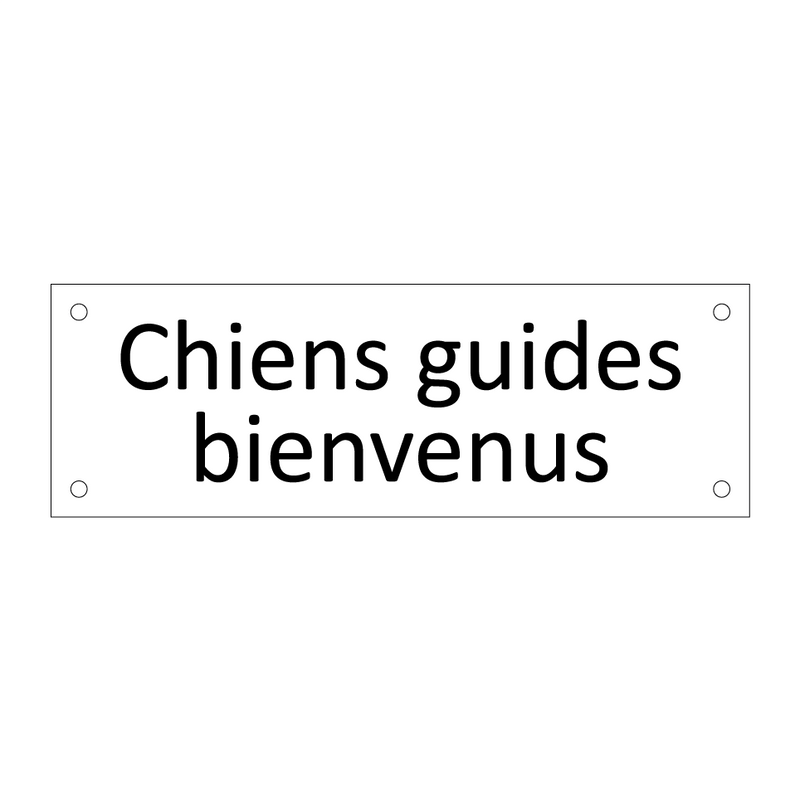 Chiens guides bienvenus