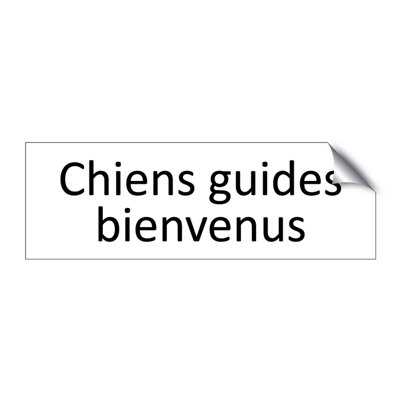 Chiens guides bienvenus