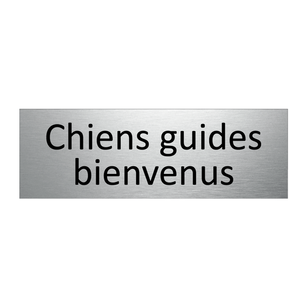 Chiens guides bienvenus