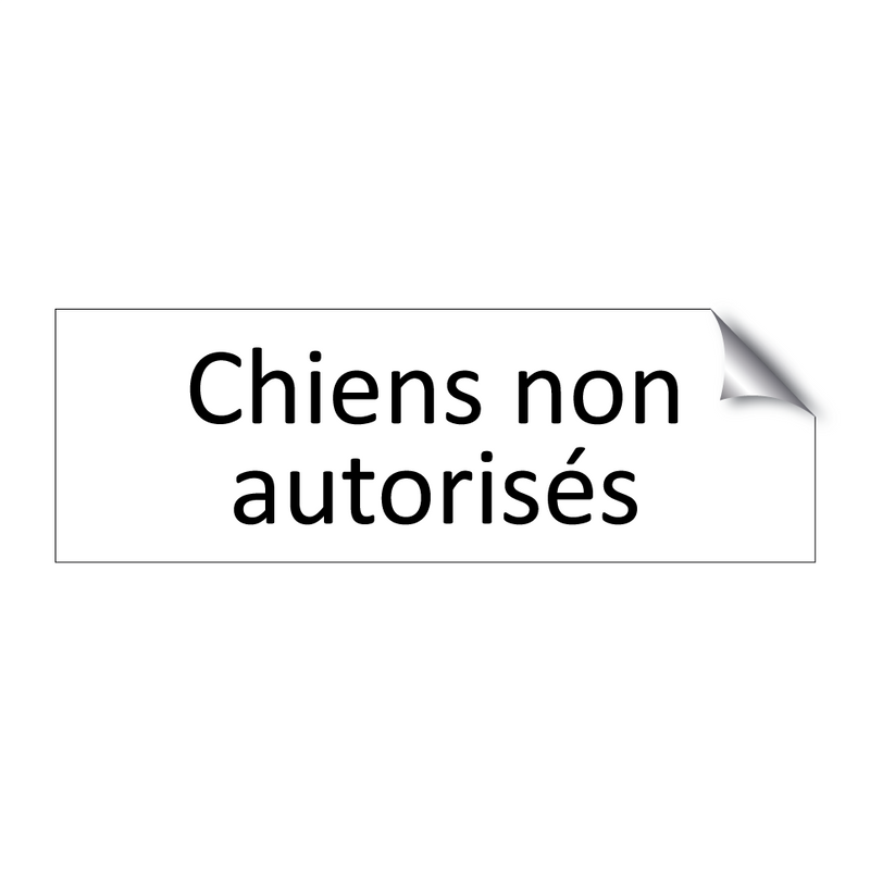 Chiens non autorisés