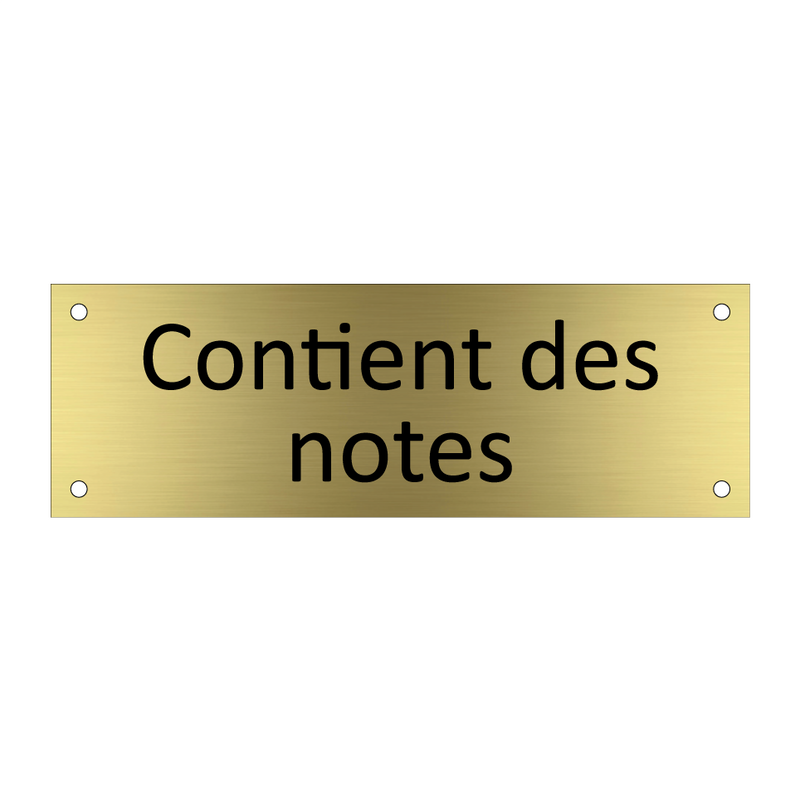 Contient des notes