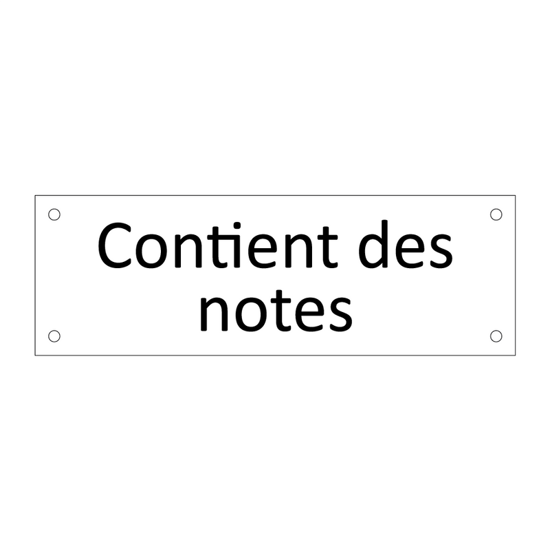 Contient des notes