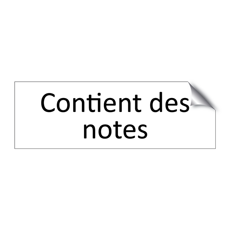 Contient des notes