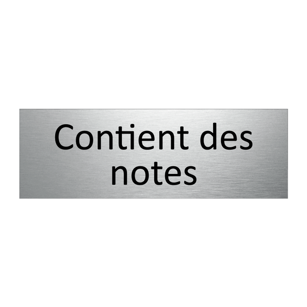 Contient des notes