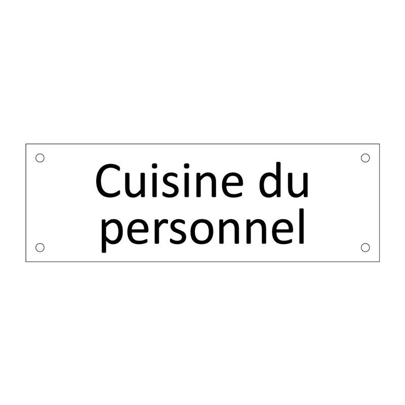 Cuisine du personnel