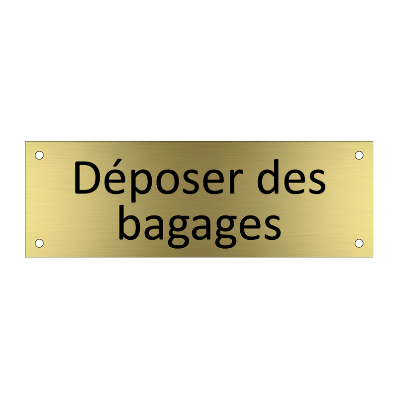 Déposer des bagages