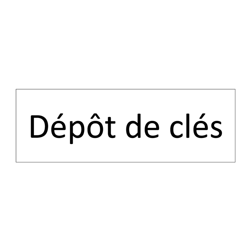 Dépôt de clés