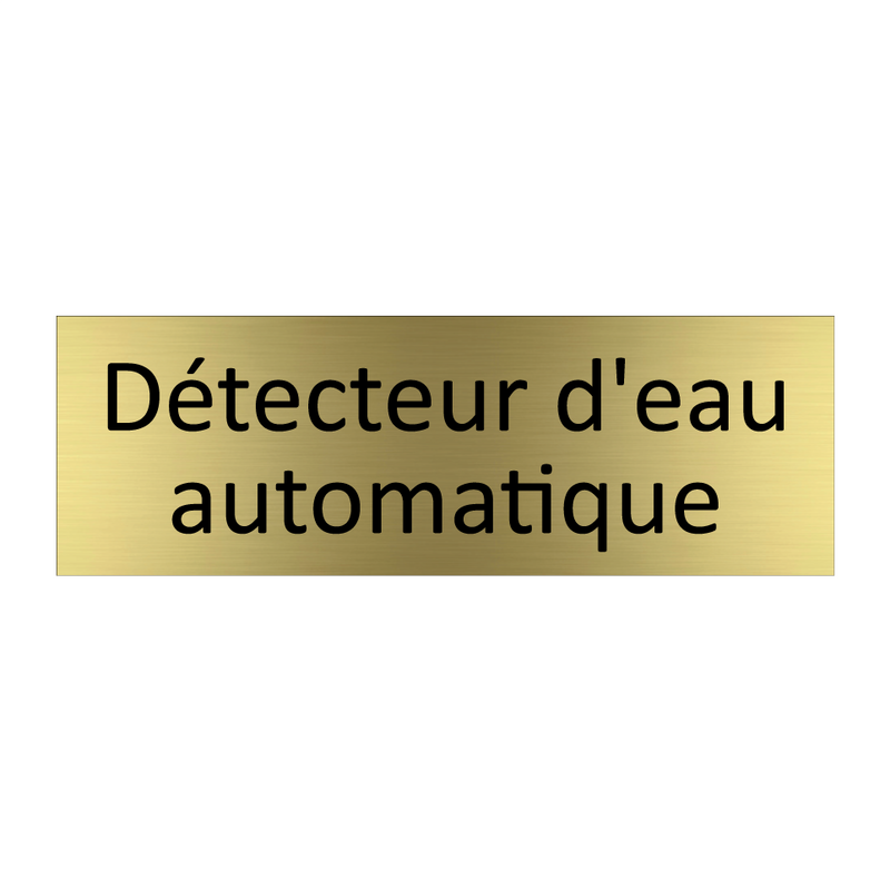 Détecteur d'eau automatique