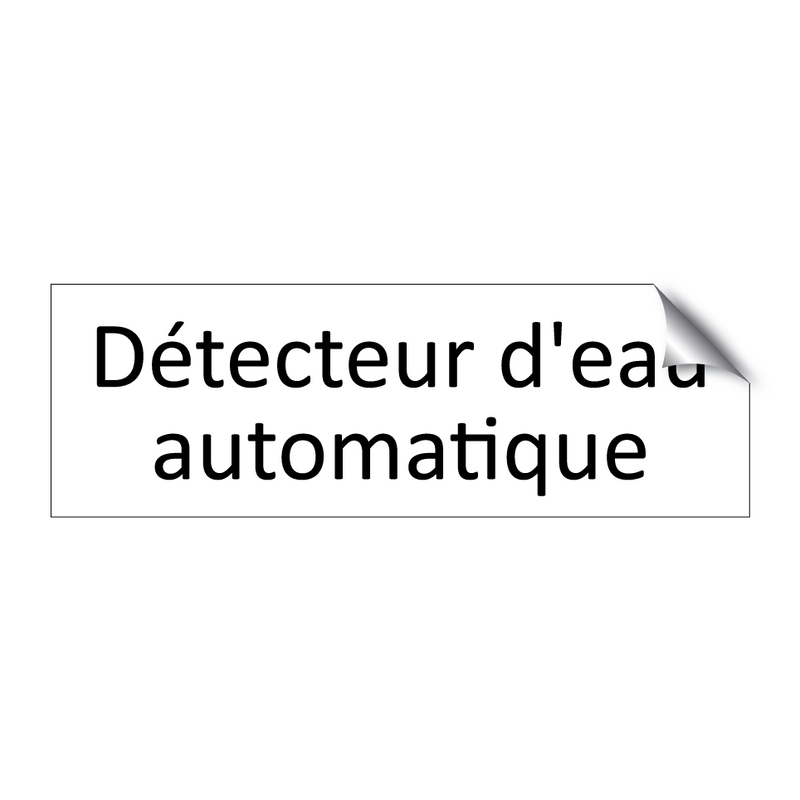 Détecteur d'eau automatique