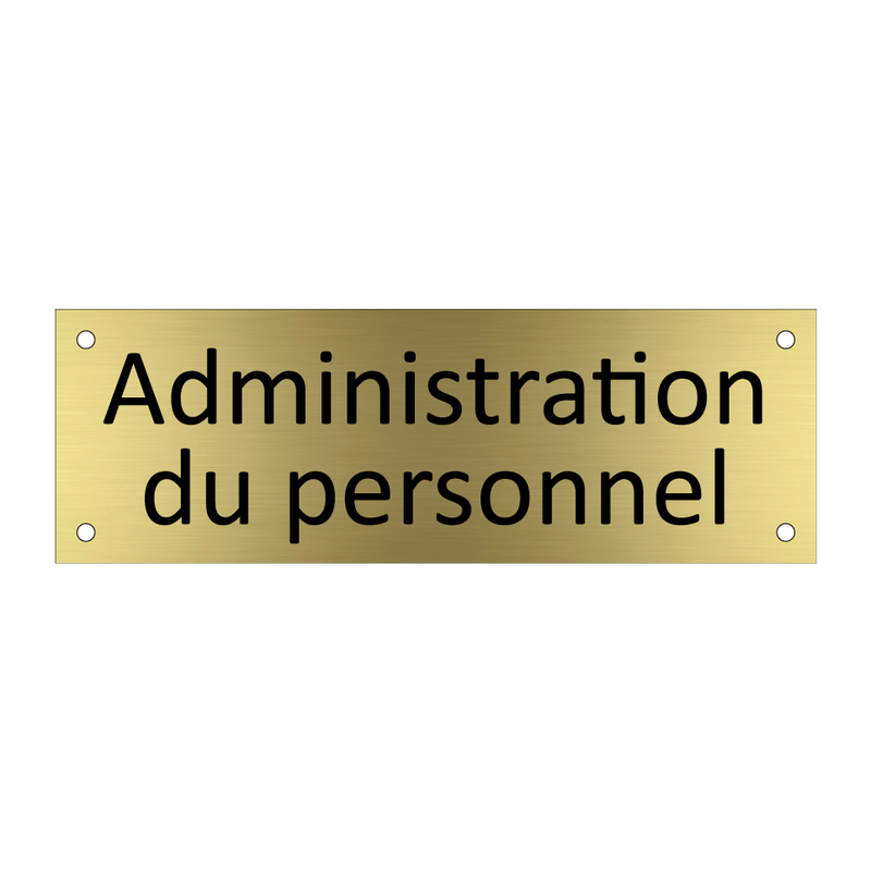 Administration du personnel