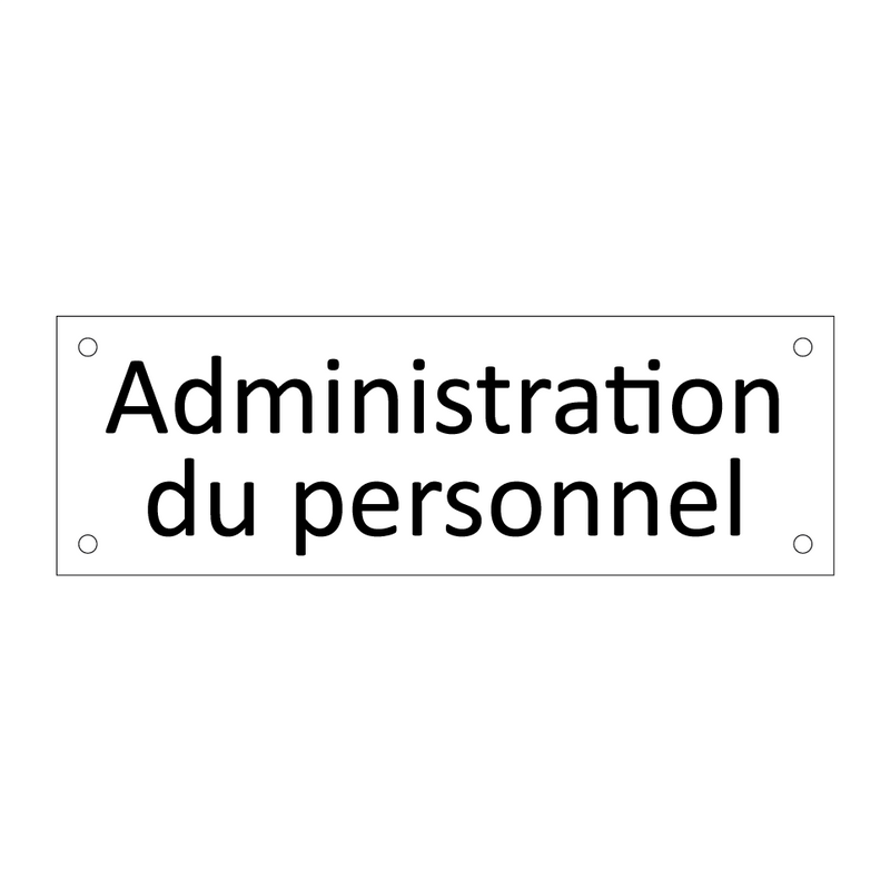 Administration du personnel