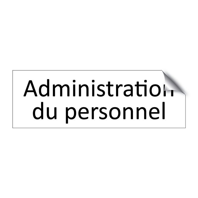 Administration du personnel