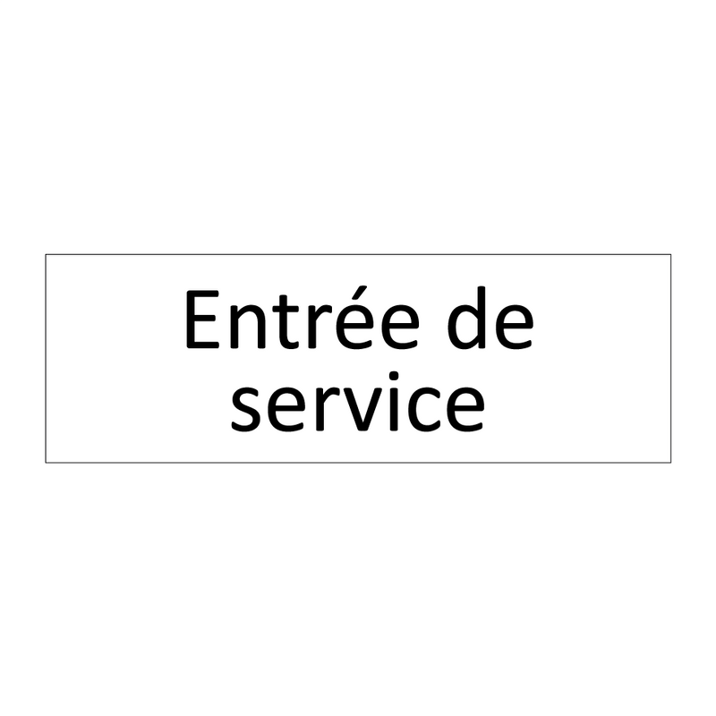 Entrée de service