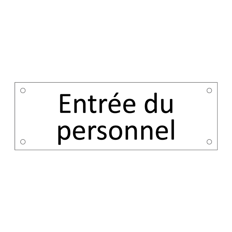 Entrée du personnel