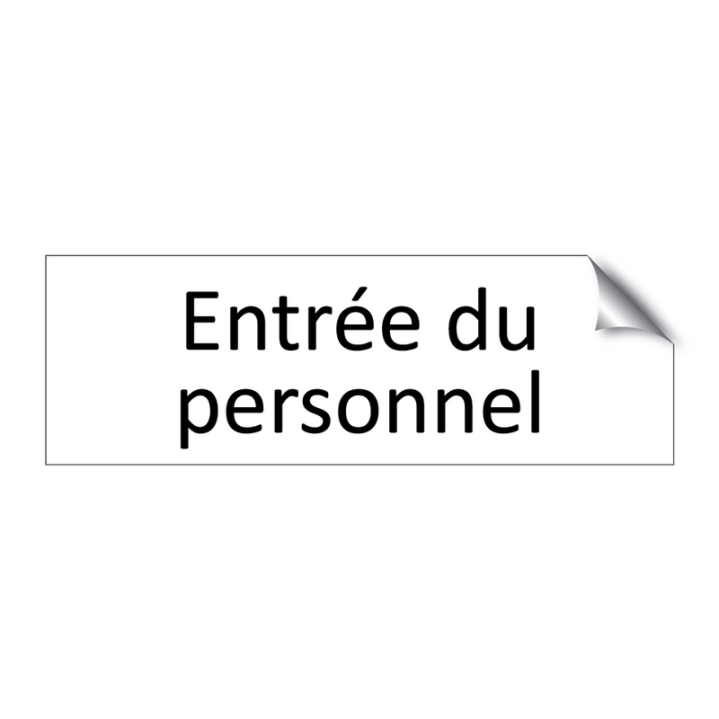 Entrée du personnel