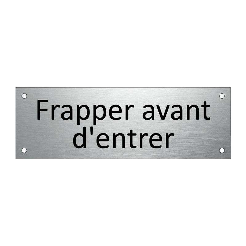 Frapper avant d'entrer