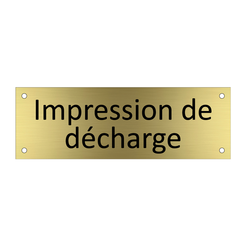 Impression de décharge