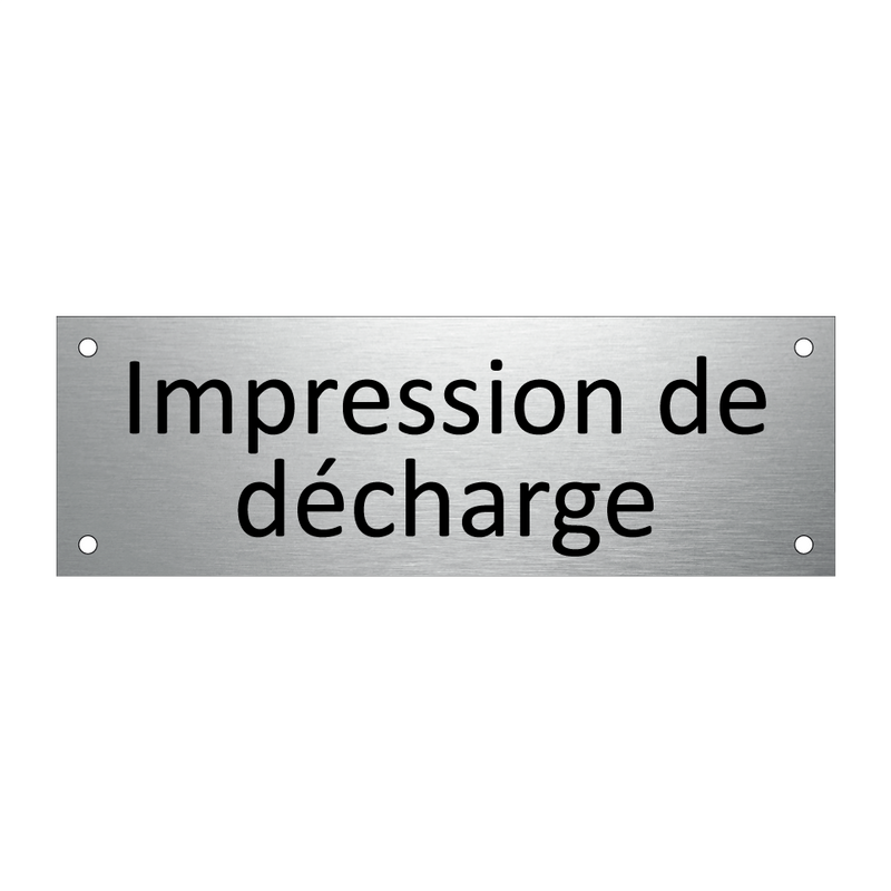 Impression de décharge