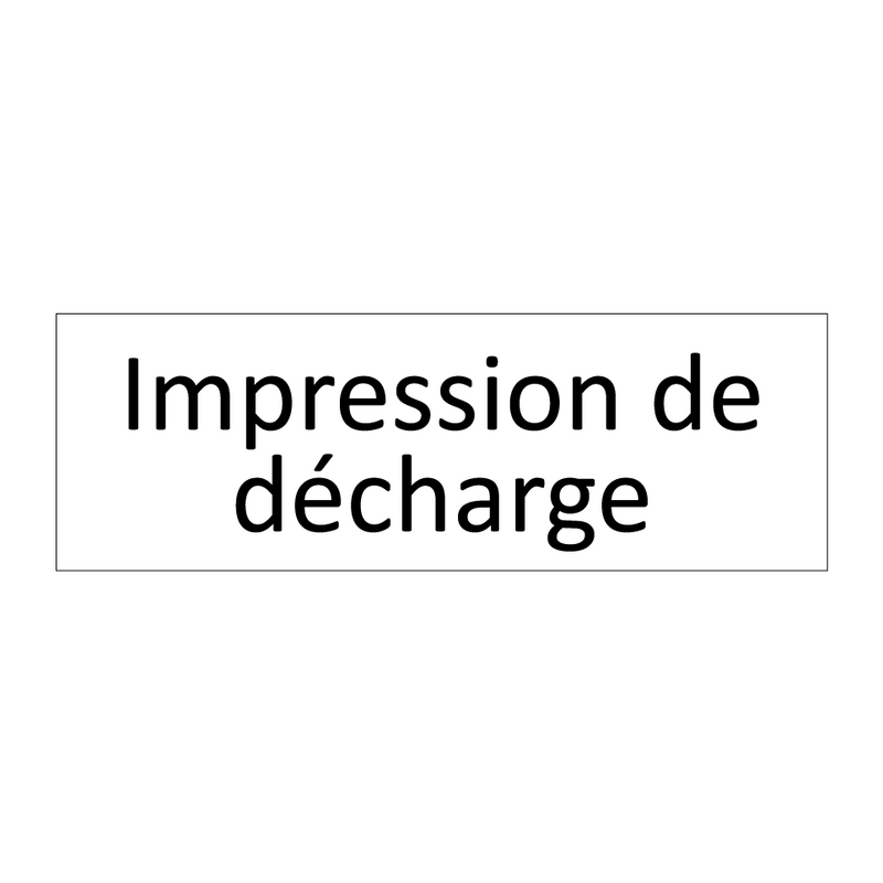 Impression de décharge