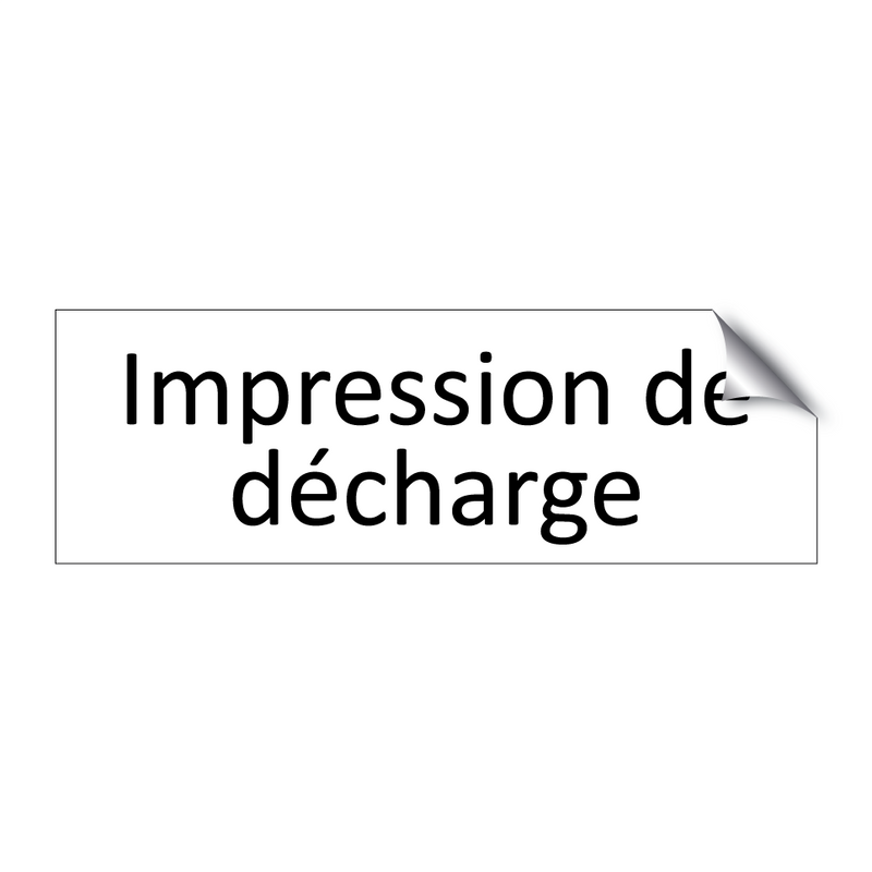 Impression de décharge