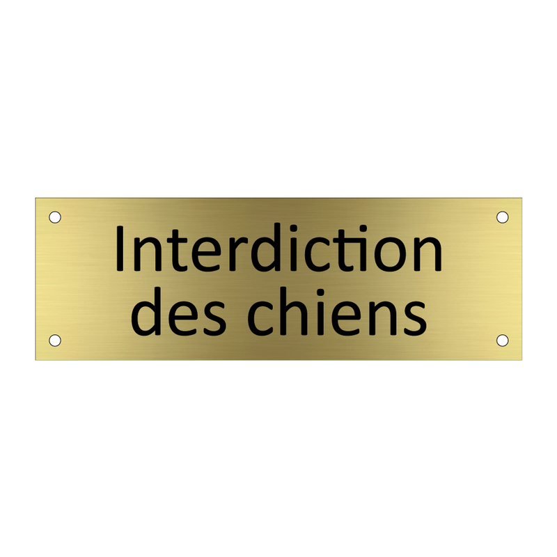 Interdiction des chiens