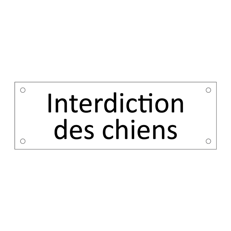 Interdiction des chiens