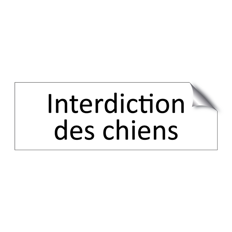 Interdiction des chiens