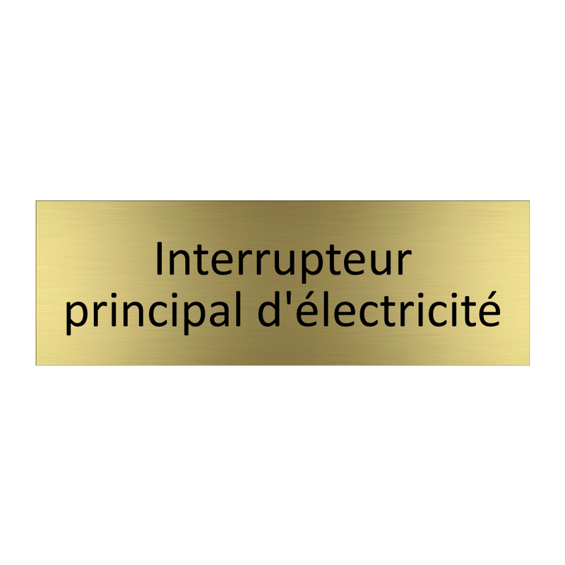 Interrupteur principal d'électricité