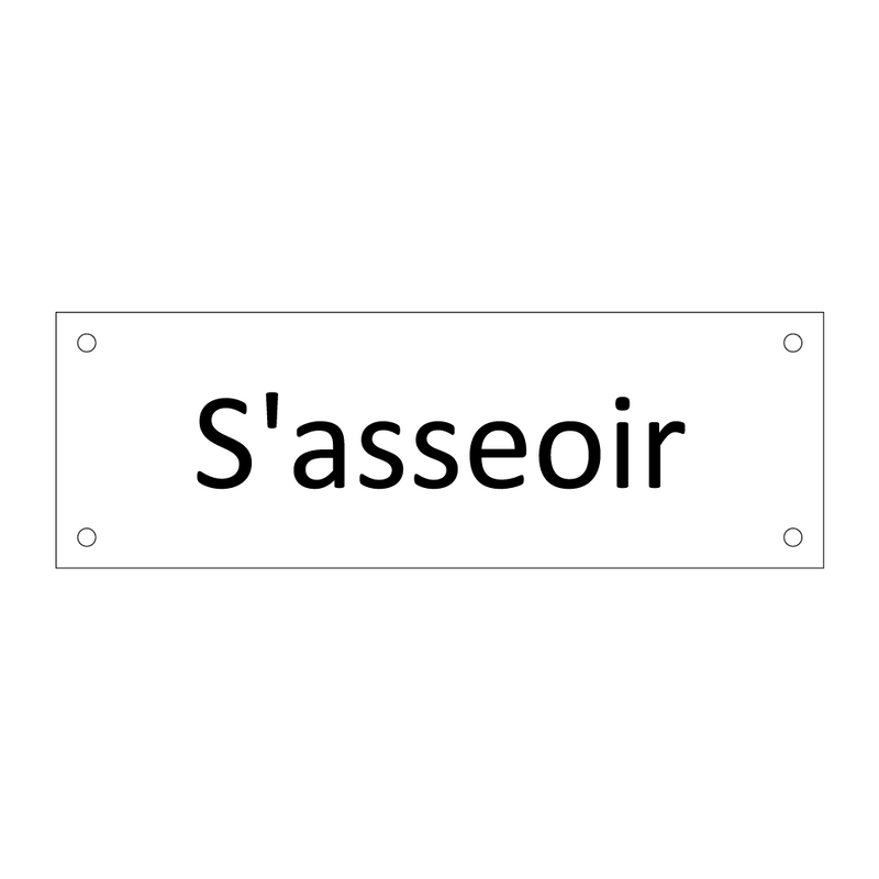 S'asseoir & S'asseoir & S'asseoir