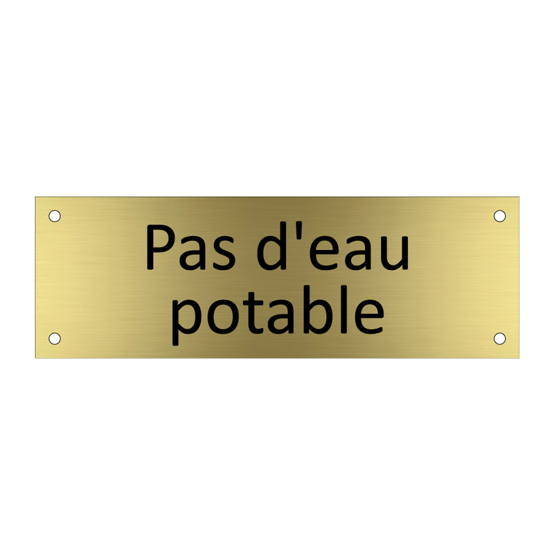 Pas d'eau potable