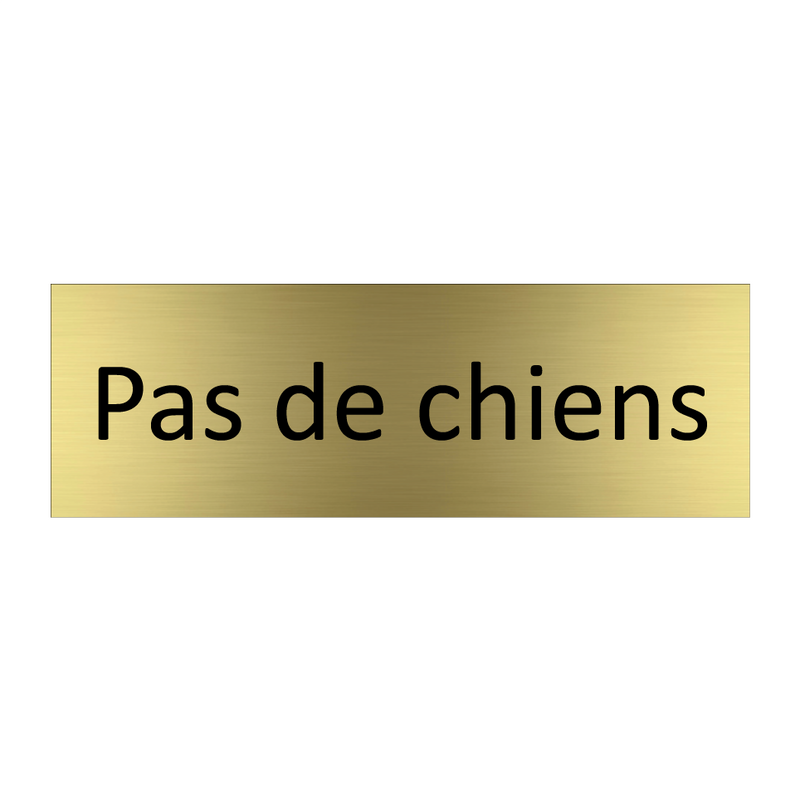 Pas de chiens